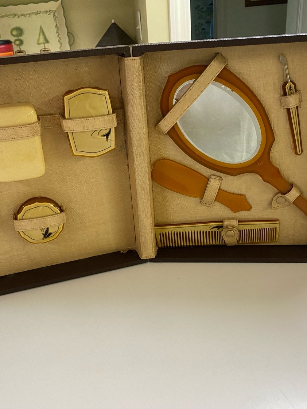 Vintage travel grooming set by Wilcox